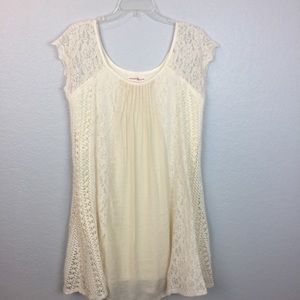 Altar’d State cream lace dress.